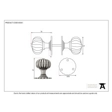 Additional picture of From The Anvil Flower Mortice Door Knobs Natural Smooth