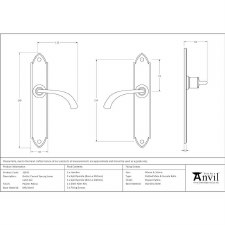 Additional picture of From The Anvil Gothic Curved Latch Levers Pewter