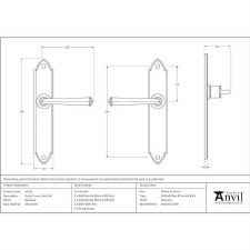 Additional picture of From The Anvil Gothic Door Handles Beeswax