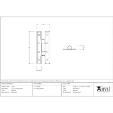 Additional picture of From The Anvil H Hinges 3" Beeswax
