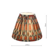 Additional picture of Ikat Cotton Drum Shade 25cm Red