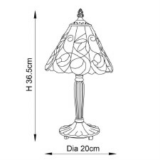 Additional picture of Interiors 1900 Jamelia Small Tiffany Table Lamp