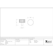 Additional picture of From The Anvil Judd Cabinet Knob No Rose 32mm Aged Brass
