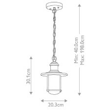Additional picture of Elstead Riverwood Chain Lantern