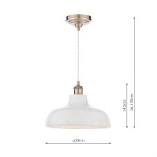 Additional picture of Laura Ashley Pussywillow Single Pendant Light White