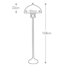 Additional picture of Quoizel Larissa Tiffany Floor Lamp Vintage Bronze