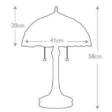 Additional picture of Quoizel Larissa Tiffany Table Lamp Vintage Bronze