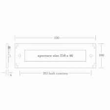 Additional picture of Aston Square Edge Stepped Letter Plate 330mm Polished Chrome