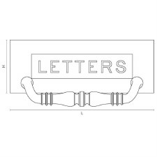 Additional picture of Croft 6358 Letter Plate With Handle Polished Chrome