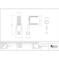 Additional picture of From The Anvil Loop Door Knocker Black