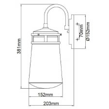 Additional picture of Kichler Lyndon Medium Wall Lantern Architectural Bronze