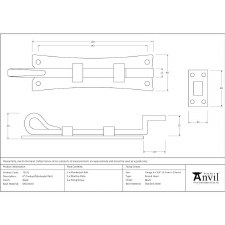 Additional picture of From The Anvil Monkeytail Cranked Door Bolt 6" Black