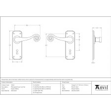 Additional picture of From The Anvil Monkeytail Door Lock Handles Pewter