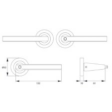 Additional picture of Montana KD Basic Privacy Door Handle Right Hand Satin Stainless Steel