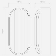 Additional picture of Montreal Coastal Bulkhead Wall Light Brushed Steel