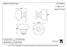 Additional picture of From The Anvil Mushroom Mortice or Rim Door Knobs Polished Bronze