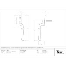 Additional picture of From The Anvil Newbury Espagnolette Right Hand Satin 316 Stainless Steel