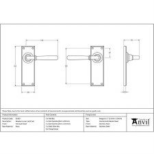 Additional picture of From The Anvil Newbury Lever Latch Set Polished Nickel