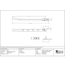Additional picture of From The Anvil Newbury Window Stay 10" Polished Nickel