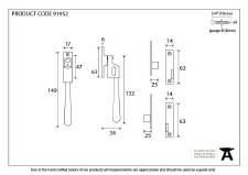 Additional picture of From The Anvil Night Vent Newbury Fastener Locking Polished Bronze