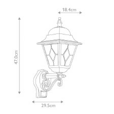 Additional picture of Elstead Norfolk Outdoor Wall Light Lantern With PIR Black
