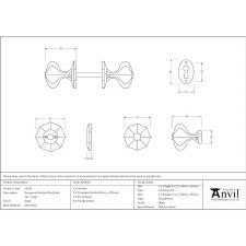 Additional picture of From The Anvil Octagonal Large Mortice or Rim Door Knobs Black