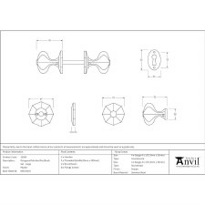 Additional picture of From The Anvil Octagonal Large Mortice or Rim Door Knobs Pewter