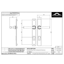 Additional picture of Stonebridge Padstow Multipoint Patio Door Handles Armor Coat Flat Black