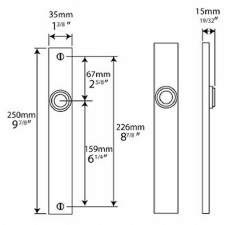 Additional picture of Finesse Tunstall Multipoint Passage Door Handles  FDMP26 Solid Pewter