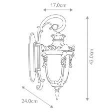 Additional picture of Elstead Philadelphia Outdoor Wall Light Lantern Small, Bronze