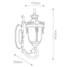 Additional picture of Elstead Philadelphia Outdoor Walll Uplight Lantern Small