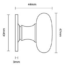 Additional picture of Plain Rim Door Knobs Aged Brass