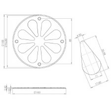 Additional picture of Round Bevel Edge Air Vent 100mm Polished Nickel