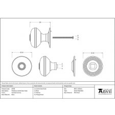 Additional picture of From The Anvil Prestbury Centre Door Knob Polished Chrome