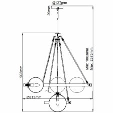 Additional picture of Quintiesse Harper 7 Light Chandelier Polished Nickel