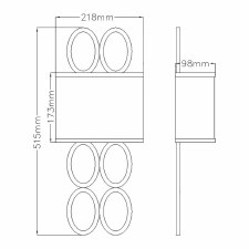 Additional picture of Hinkley Jules Double Wall Light Brushed Nickel