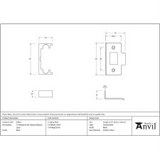 Additional picture of From The Anvil Rebate Kit for Tubular Mortice Latch Black