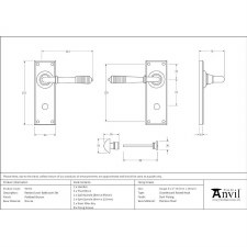 Additional picture of From The Anvil Reeded Lever Bathroom Set Polished Bronze