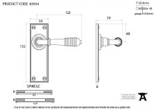 Additional picture of From The Anvil Reeded Lever Latch Set Aged Bronze