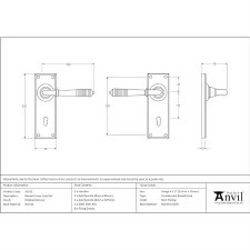 Additional picture of From The Anvil Reeded Lever Lock Set Polished Bronze