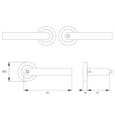 Additional picture of Rhodos KD Basic Privacy Door Handle Right Hand Cosmos Black