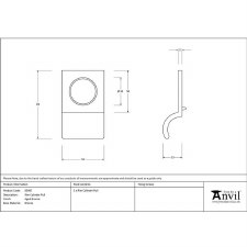 Additional picture of From The Anvil Rim Cylinder Door Pull Aged Bronze