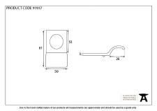 Additional picture of From The Anvil Rim Cylinder Door Pull Polished Bronze