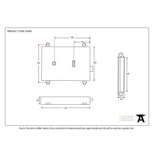 Additional picture of From The Anvil 6" Rim Lock & Cover Brass