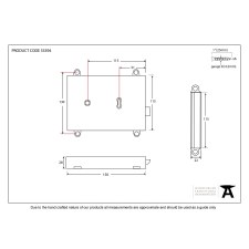 Additional picture of From The Anvil 6" Rim Lock & Cover Pewter