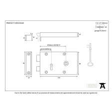 Additional picture of From The Anvil 5.1/2" Iron Rim Lock RH