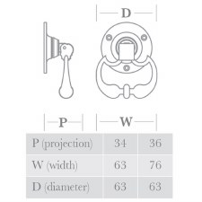 Additional picture of Aston Deco Ring Door Handle 64mm Polished Chrome