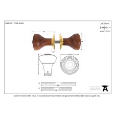 Additional picture of From The Anvil Ringed Wooden Mortice/Rim Door Knobs