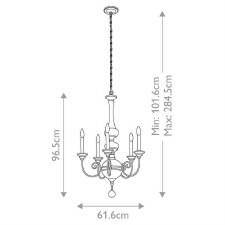 Additional picture of Kichler Rosalie 5 Light Chandelier
