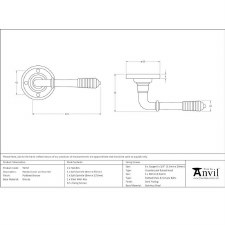 Additional picture of From The Anvil Reeded Round Rose Door Handles Polished Bronze